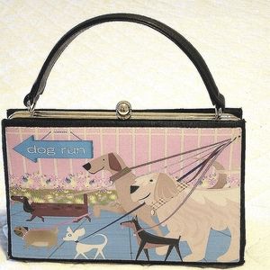 Dog Run Clutch/ inside lining worn and I have cleaned..  8" x 10" but still lil